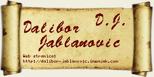 Dalibor Jablanović vizit kartica